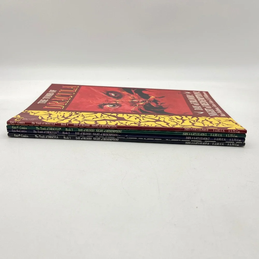 The Tomb of Dracula Epic Comics Books 1-4 Day of Blood Night of Redemption Set